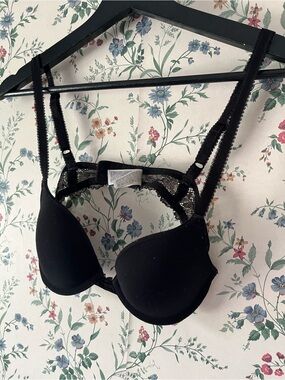 Wacoal Black Lace-Trim Padded Bra